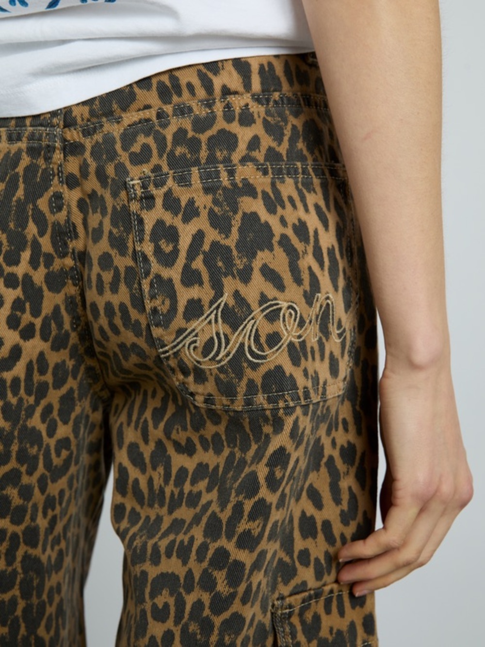 Damson Madder Leopard Carpenter Cargo Pants UK 8 / US 4 - Picture 3 of 16